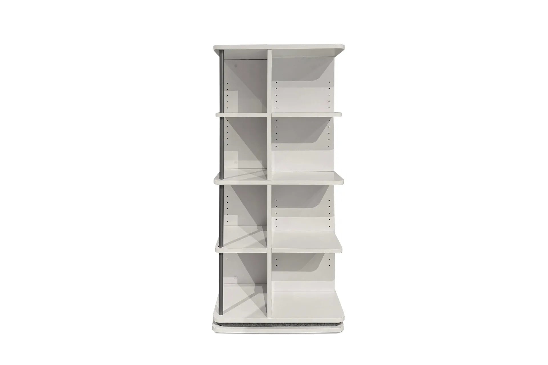 Astrum 4 Tier Rotating Mechanism Bookcase - Ecru
