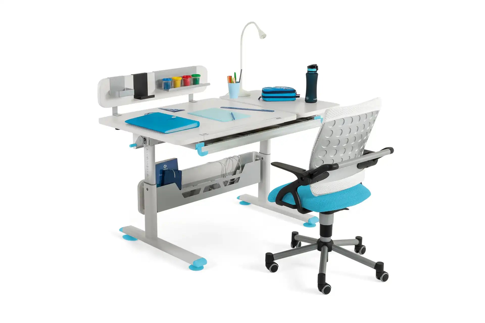 Vega Advanced Desk Set - White / Blue