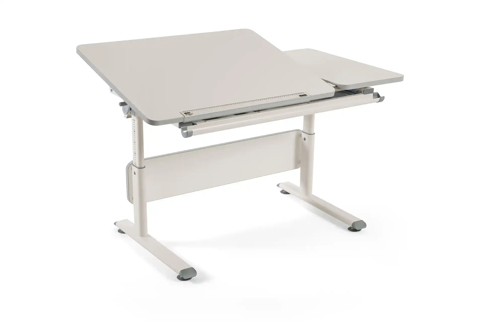 Vega Simple Desk - Ecru / Gray