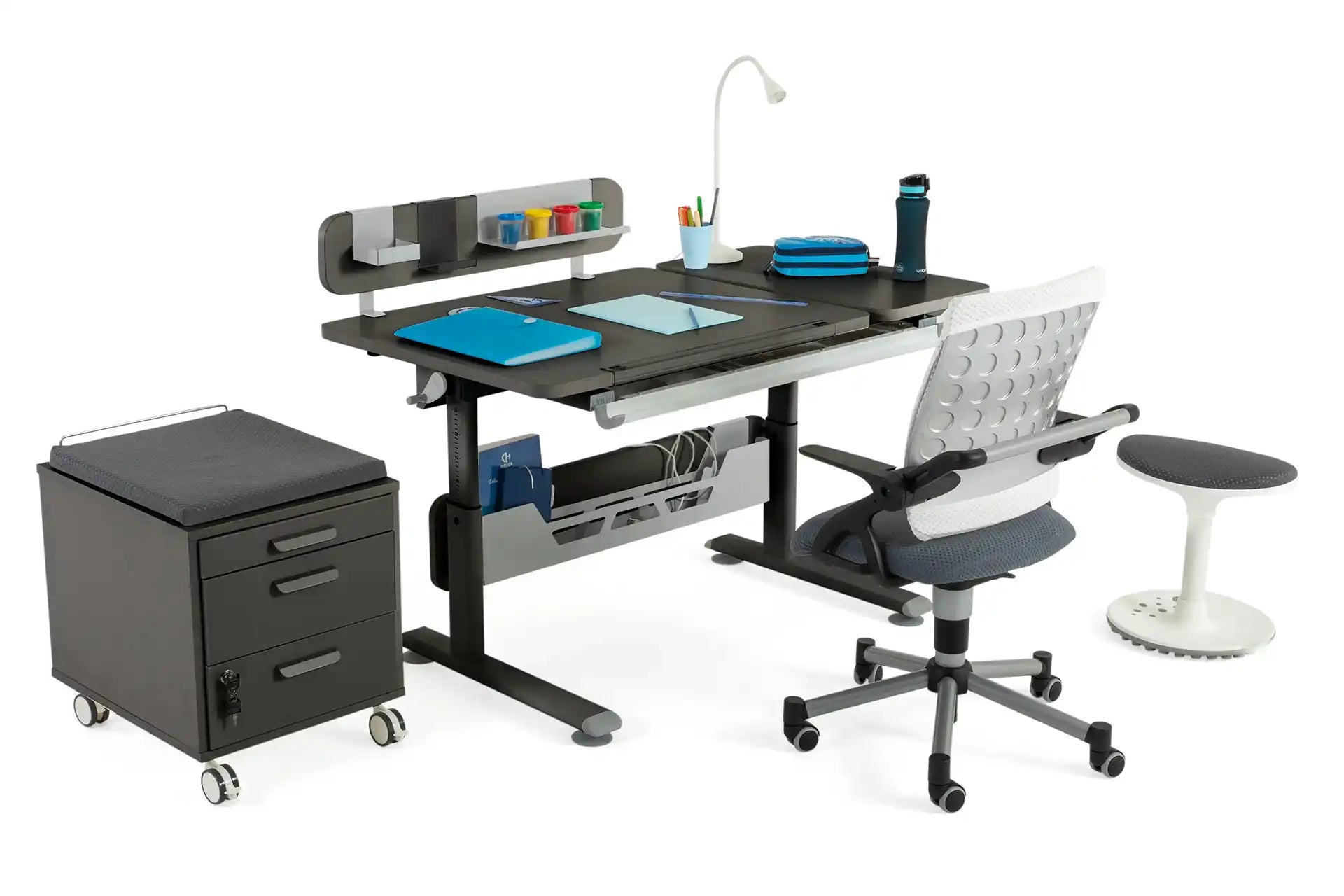 Vega Premium Desk Set - Anthracite / Gray