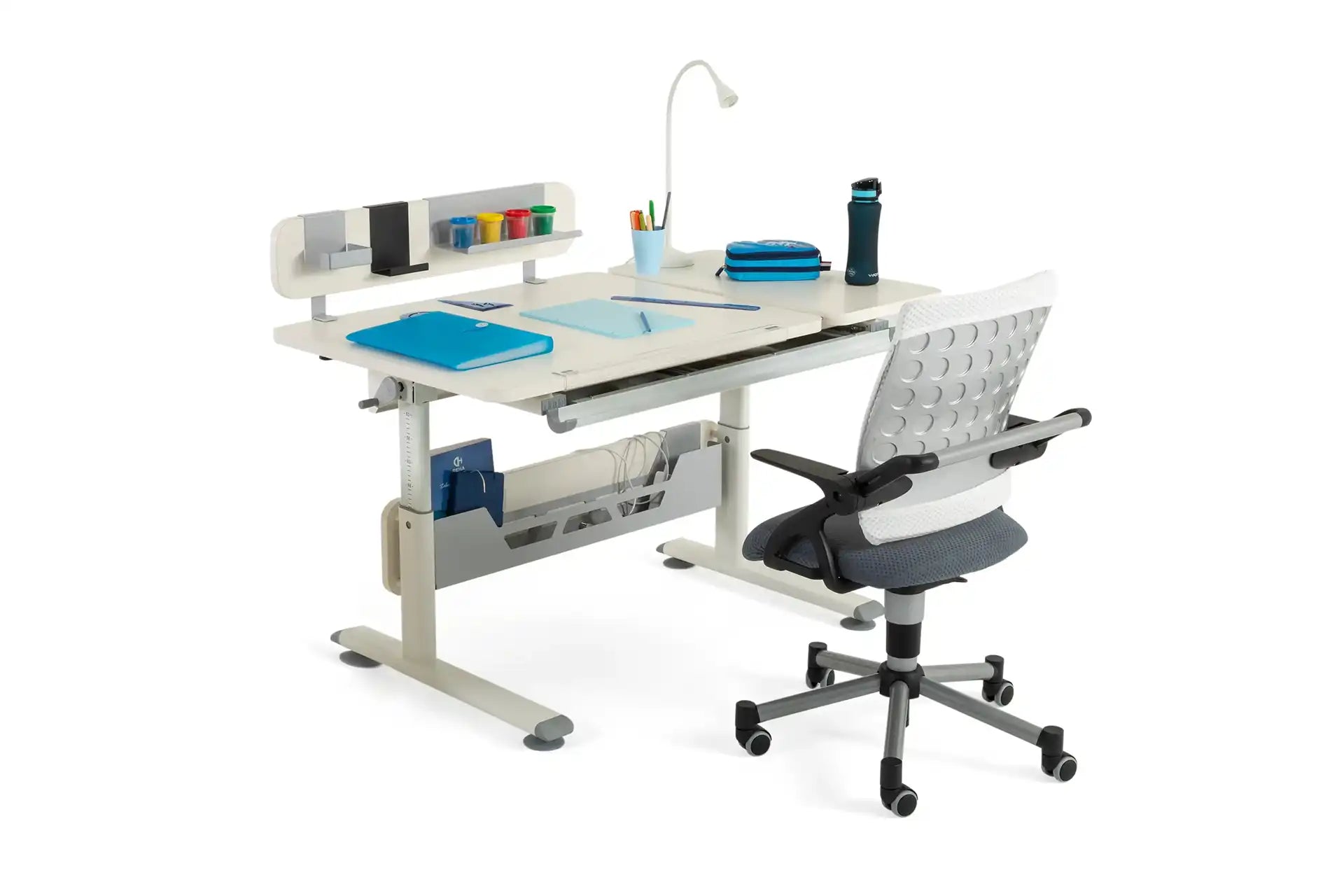 Vega Advanced Desk Set - Ecru / Gray