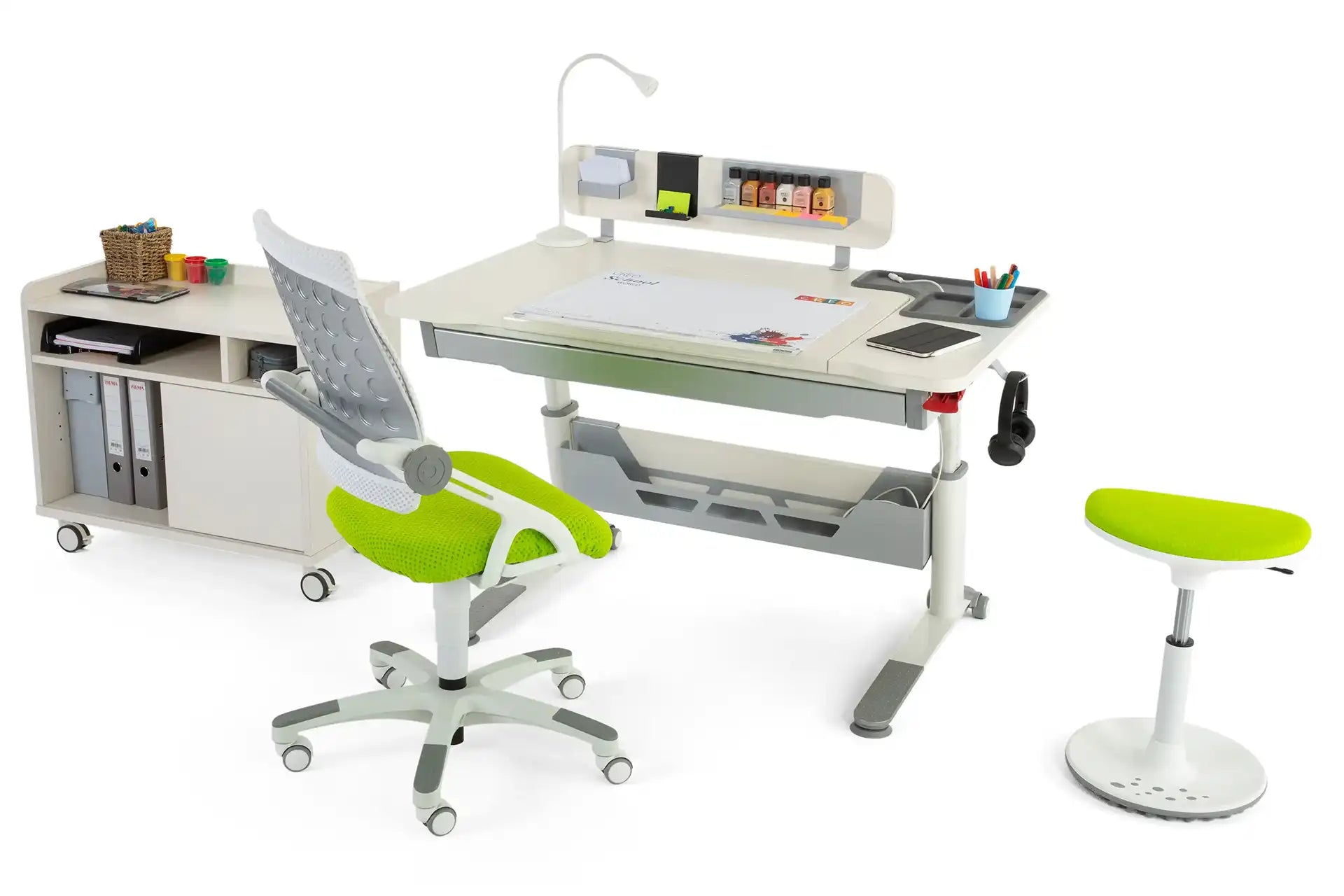 Sirius Premium Plus Desk Set - Ecru / Green