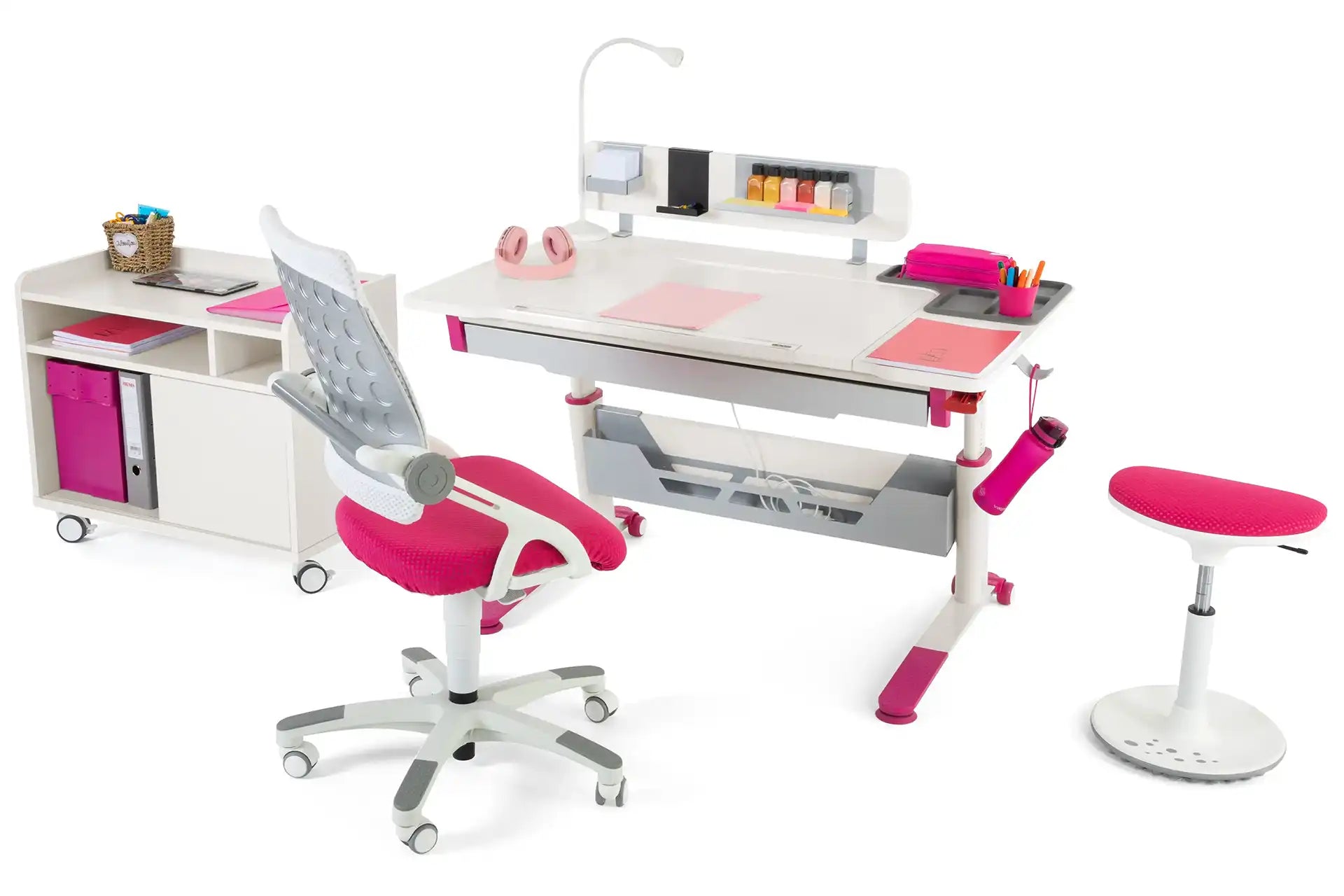 Sirius Premium Plus Desk Set - Ecru / Fuchsia