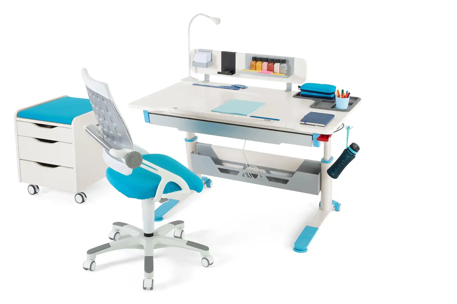 Sirius Deluxe Desk Set - Ecru / Blue