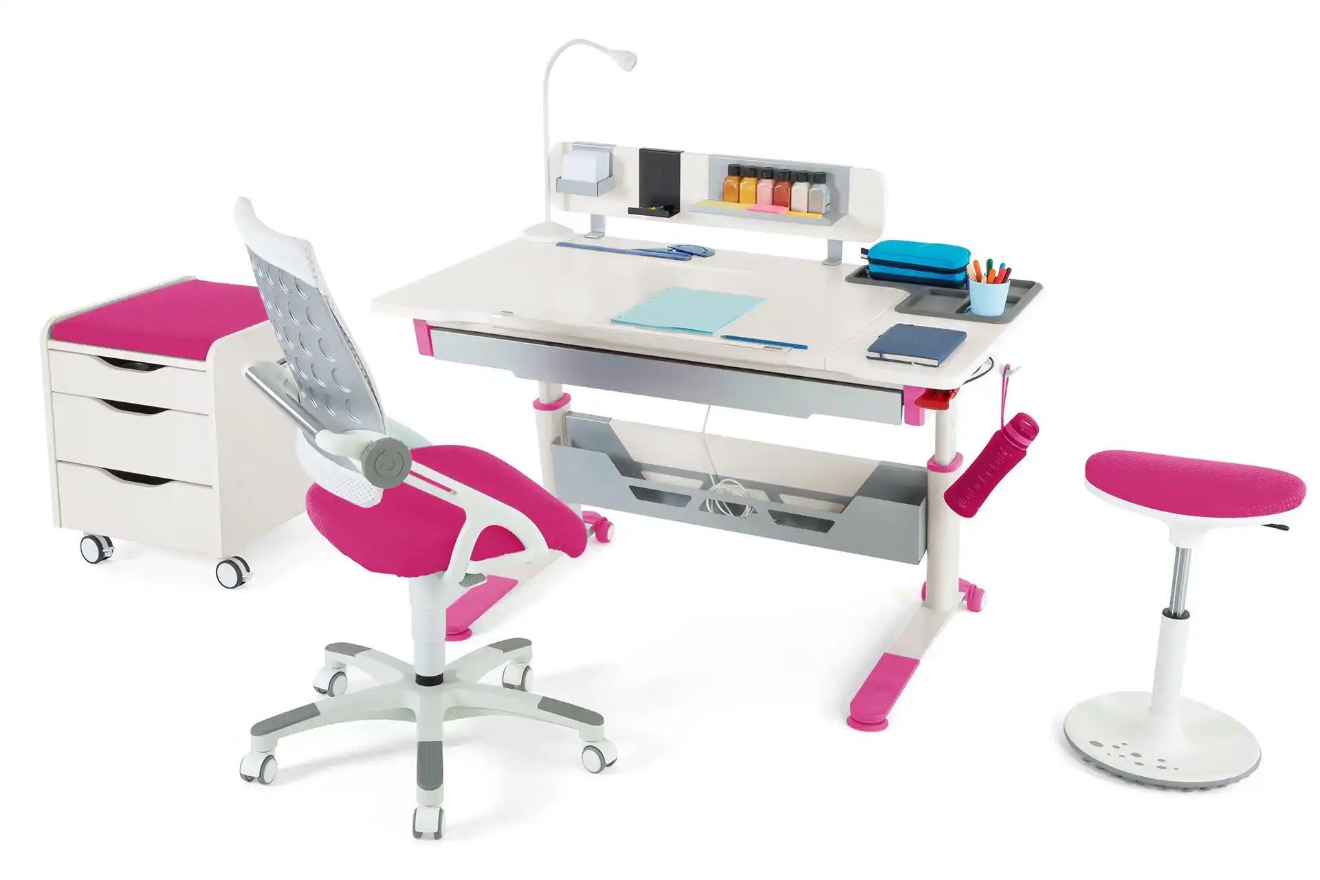 Sirius Premium Desk Set - Ecru / Fuchsia