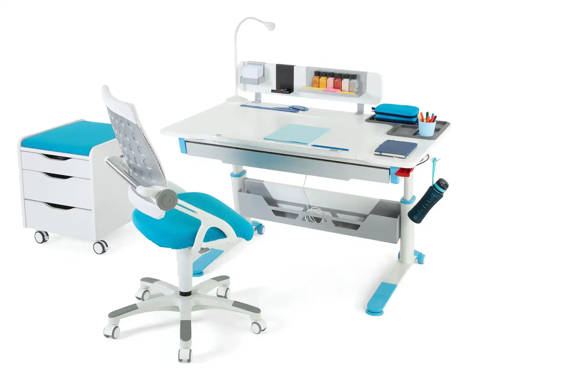 Sirius Deluxe Desk Set - White / Blue