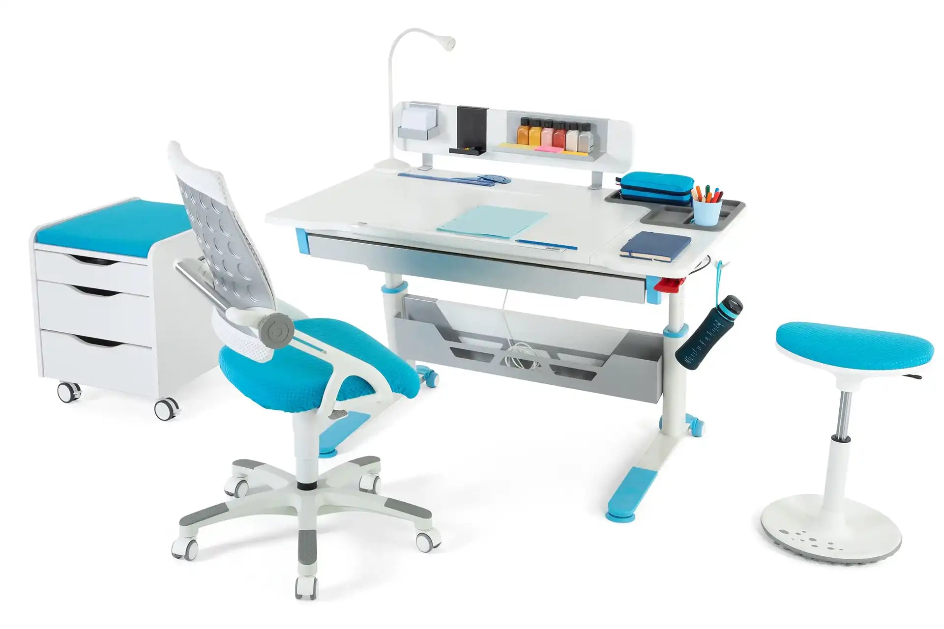 Sirius Premium Desk Set - White / Blue