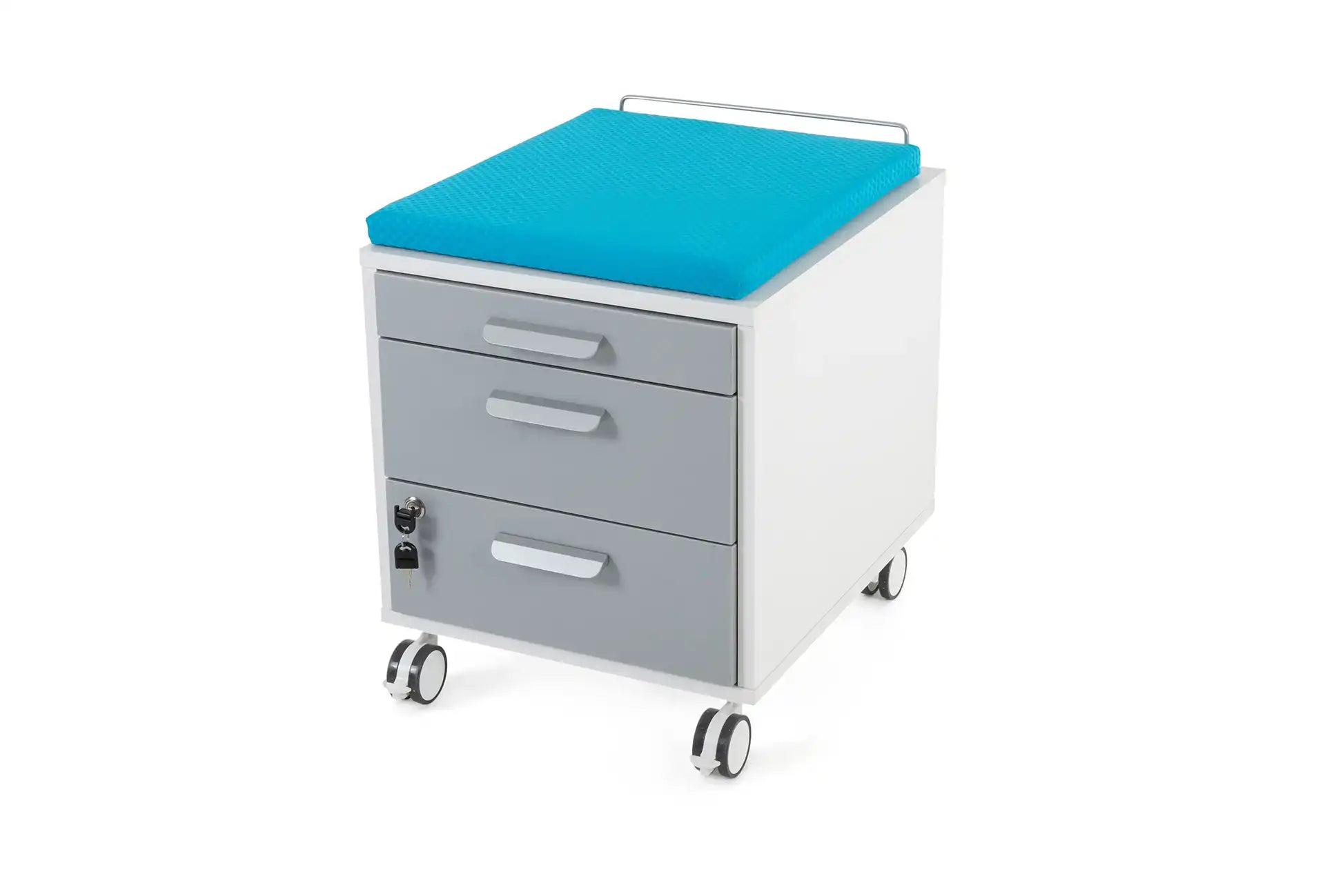 Vega File Cabinet White / Blue
