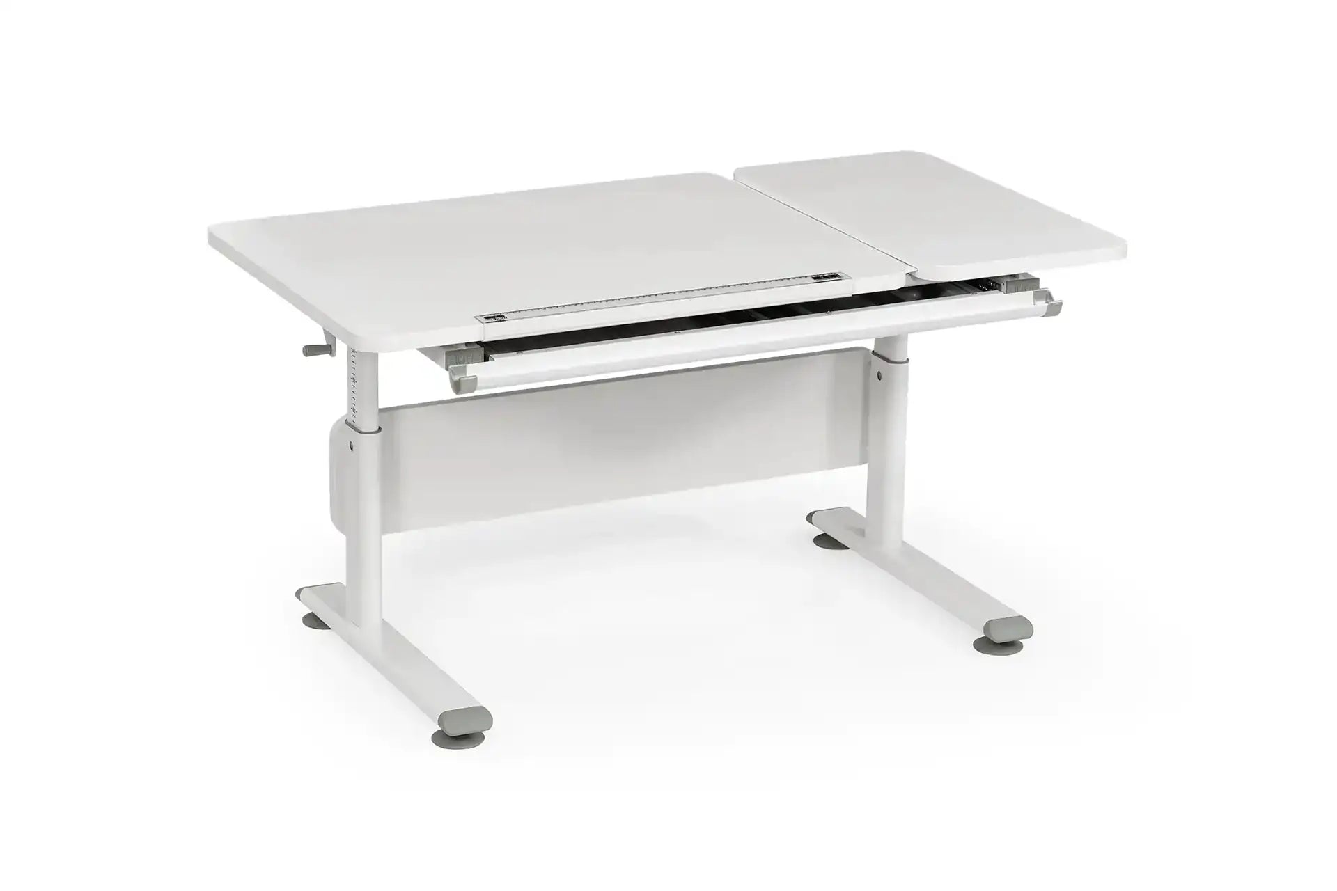 Vega Simple Desk - White / Gray