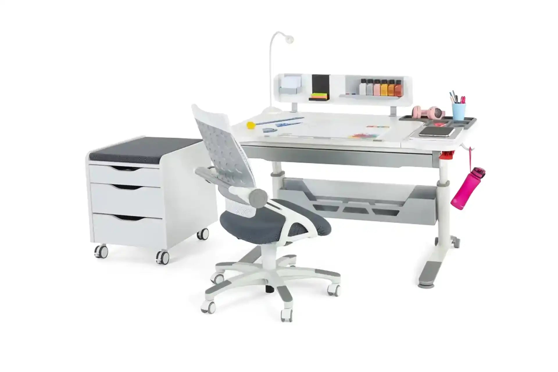 Sirius Deluxe Desk Set - White / Gray