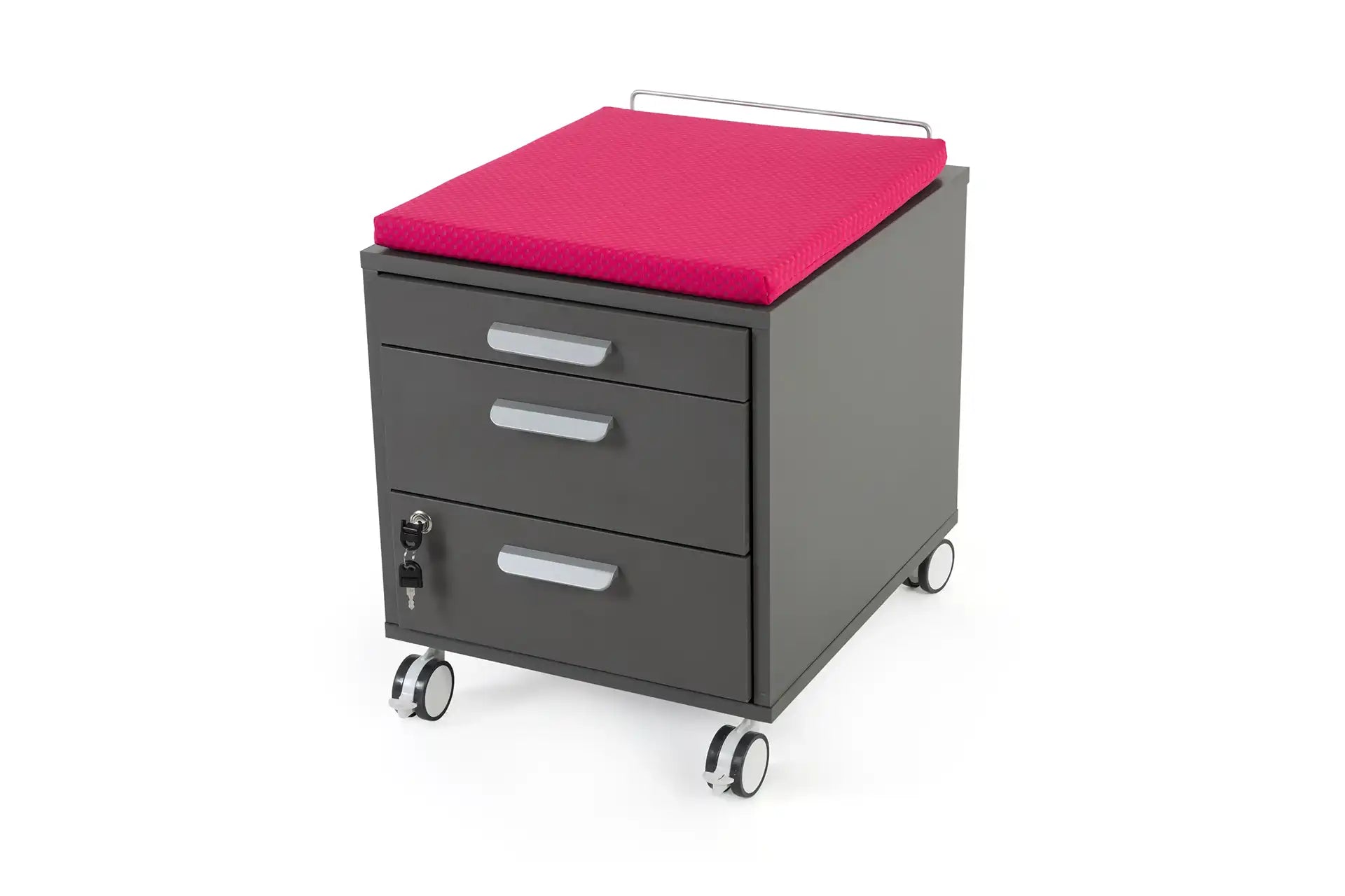 Vega File Cabinet Anthracite / Fuchsia