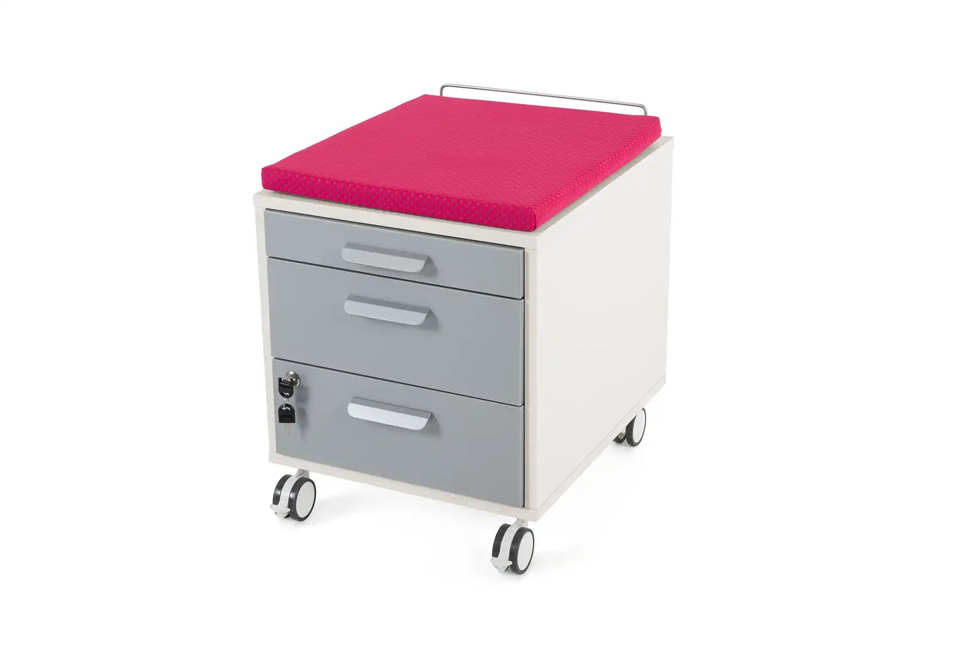 Vega File Cabinet Ecru / Fuchsia