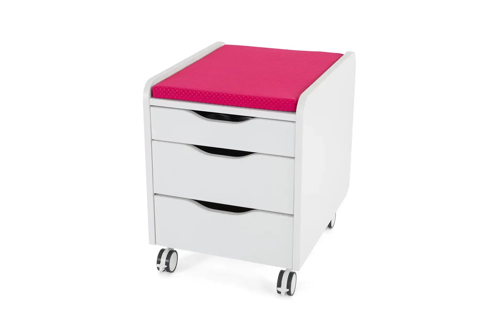 Sirius File Cabinet - White / Fuchsia