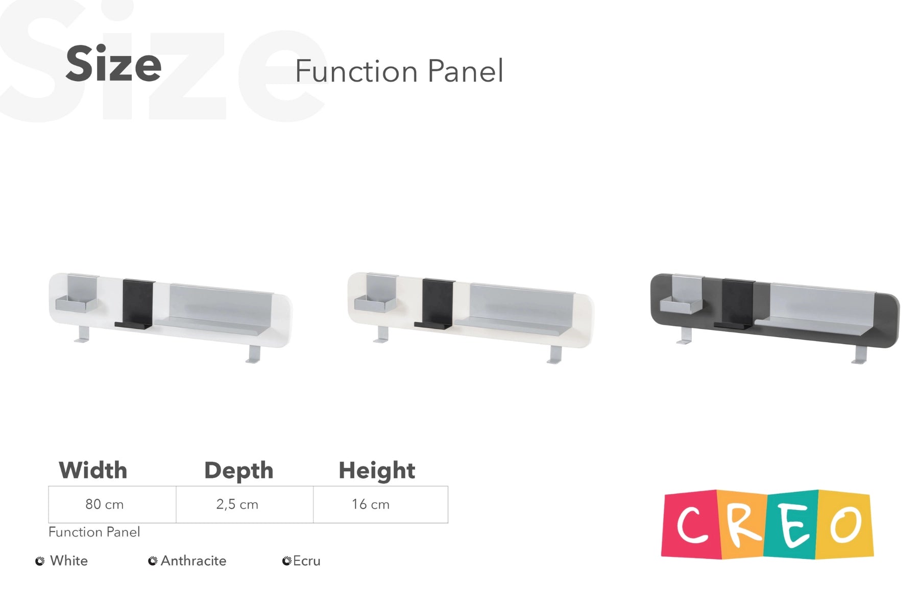 Function Panel - White / Gray