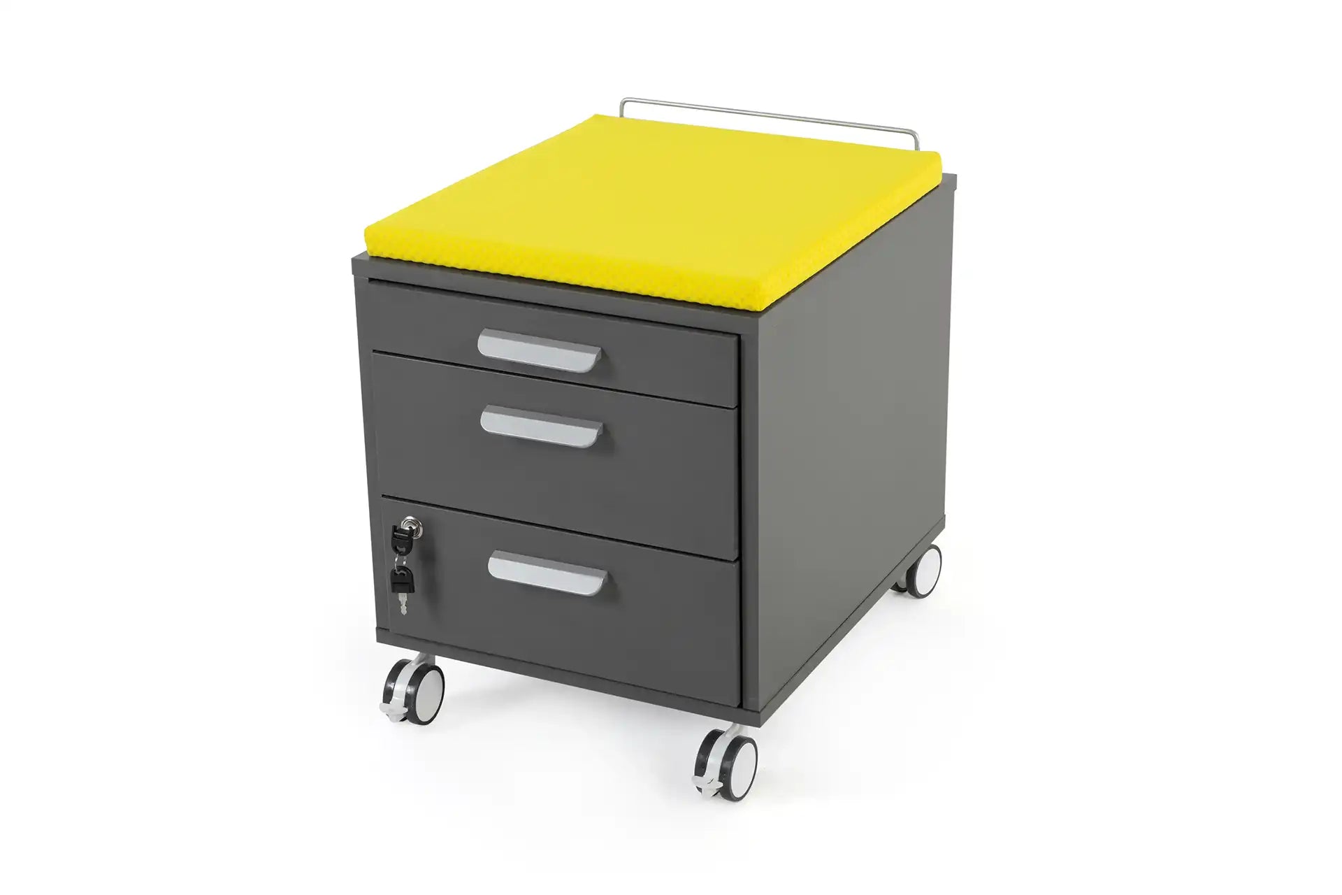 Vega File Cabinet Anthracite / Yellow