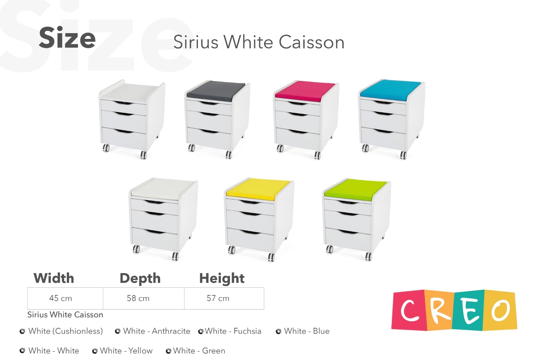 Sirius File Cabinet - White / White