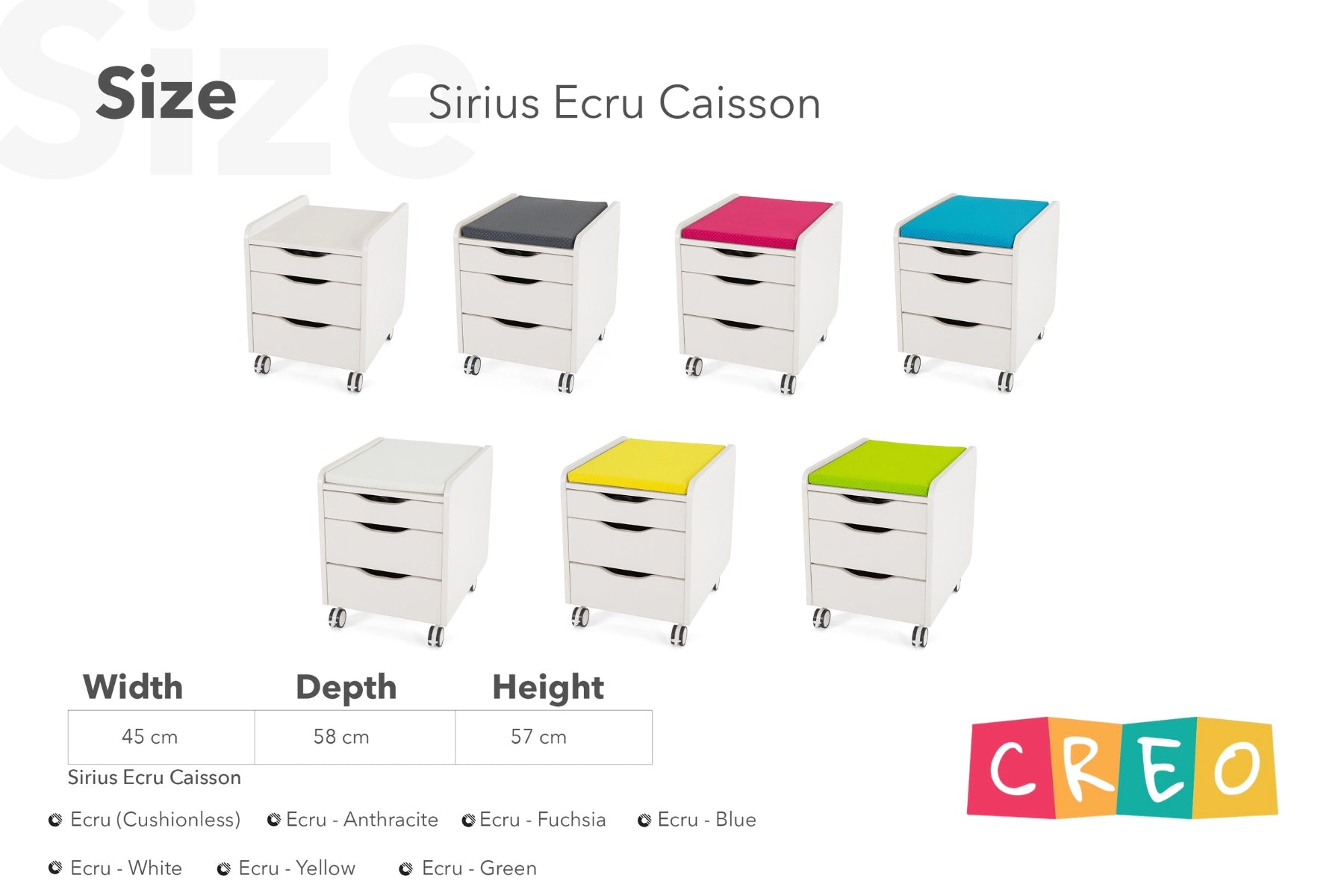 Sirius File Cabinet - Ecru / Fuchsia