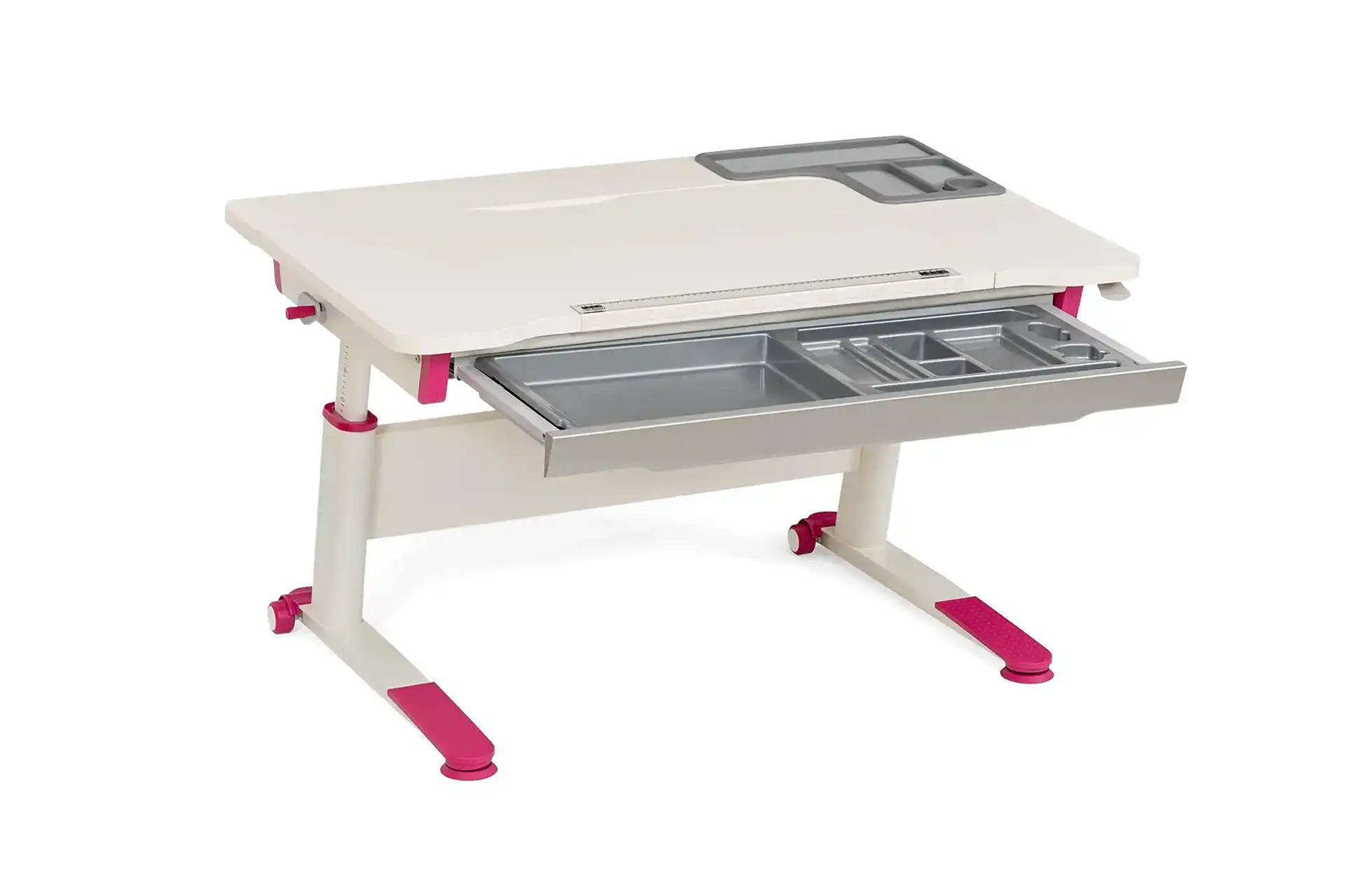 Sirius Basic Desk - Ecru / Fuchsia