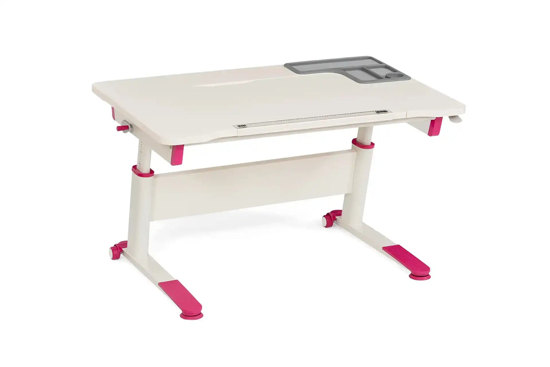 Sirius Simple Desk - Ecru / Fuchsia