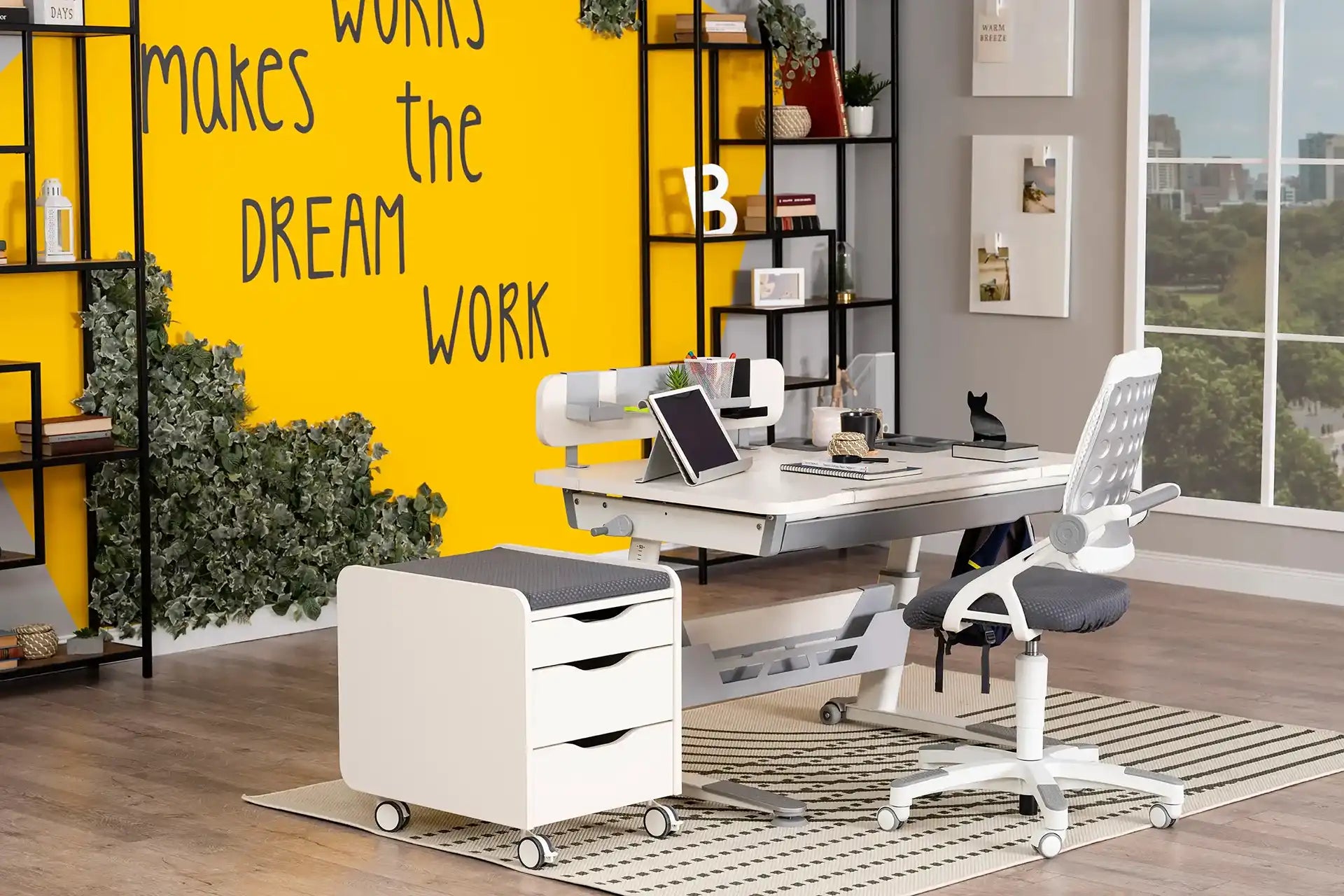 Sirius Deluxe Desk Set - Ecru / Gray