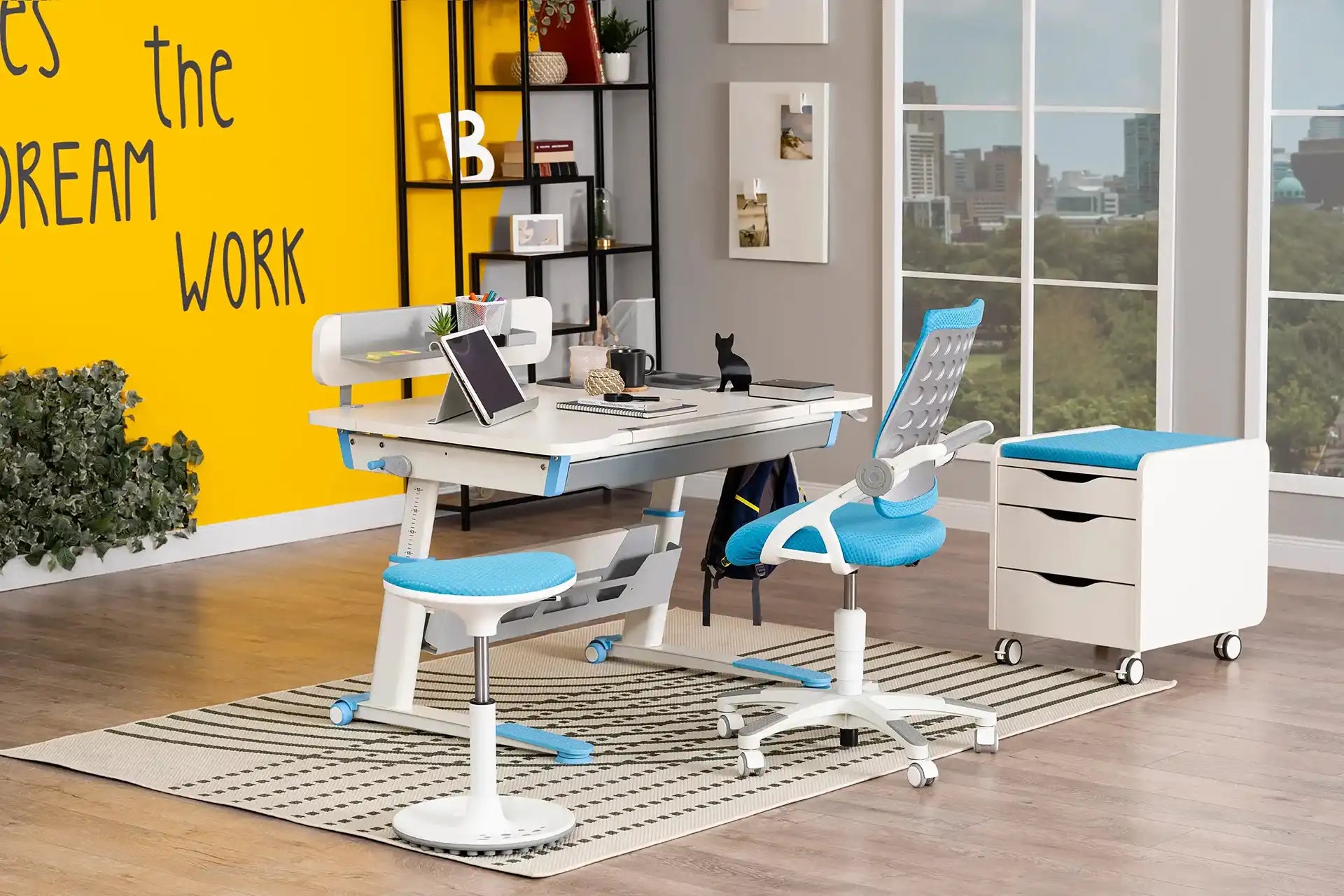 Sirius Premium Desk Set - Ecru / Blue