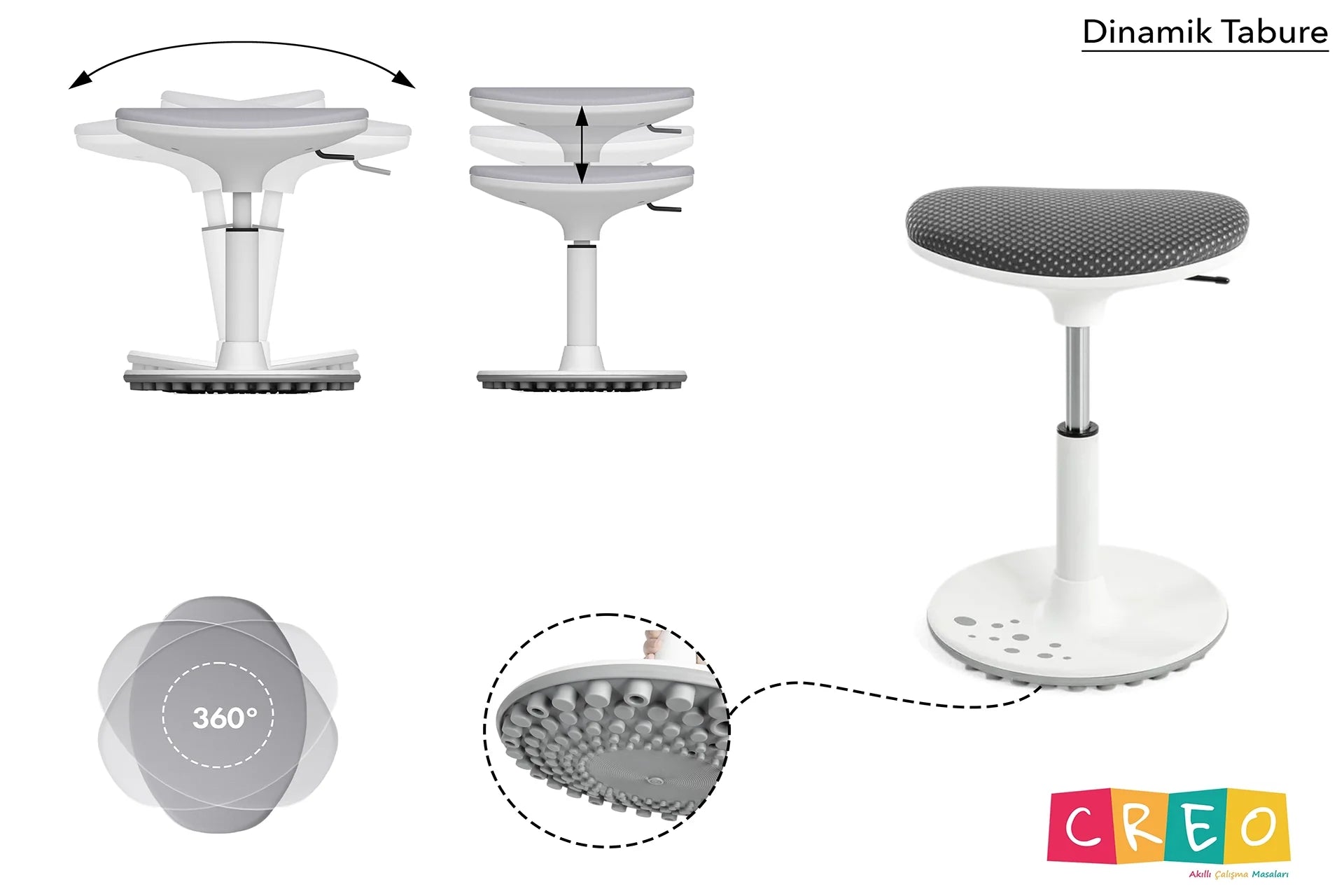 Dynamic Stool - Anthracite