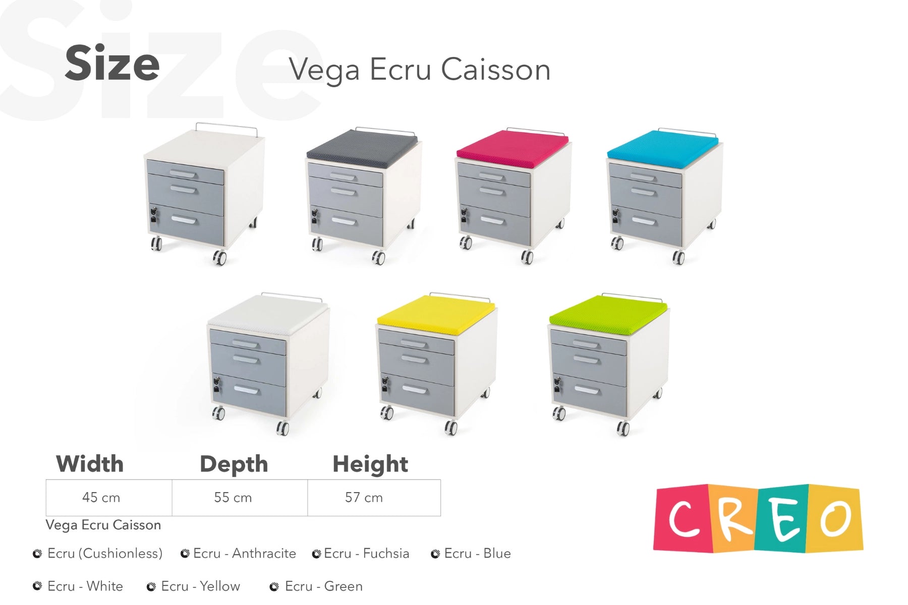 Vega File Cabinet Ecru / Anthracite