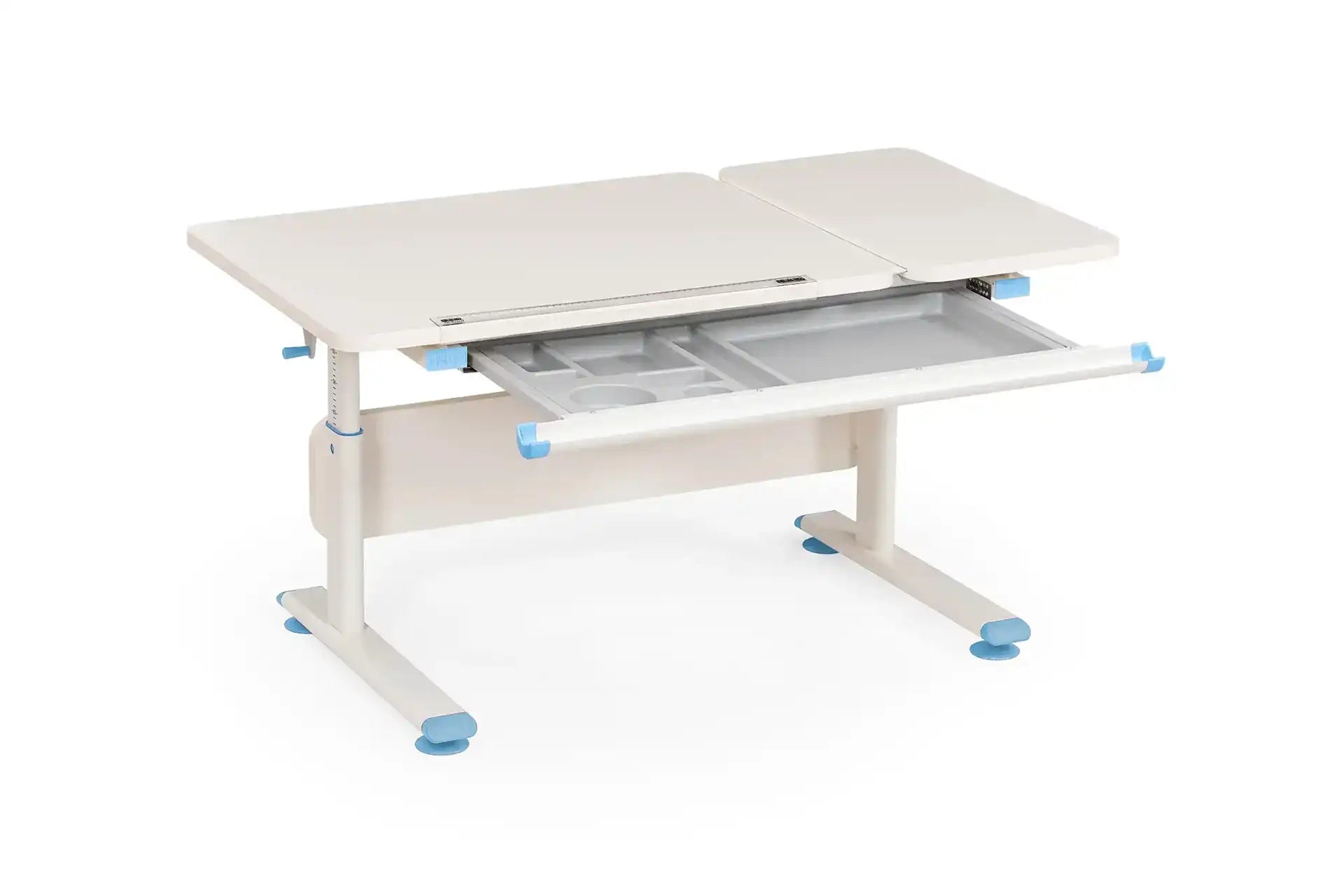 Vega Basic Desk - Ecru / Blue