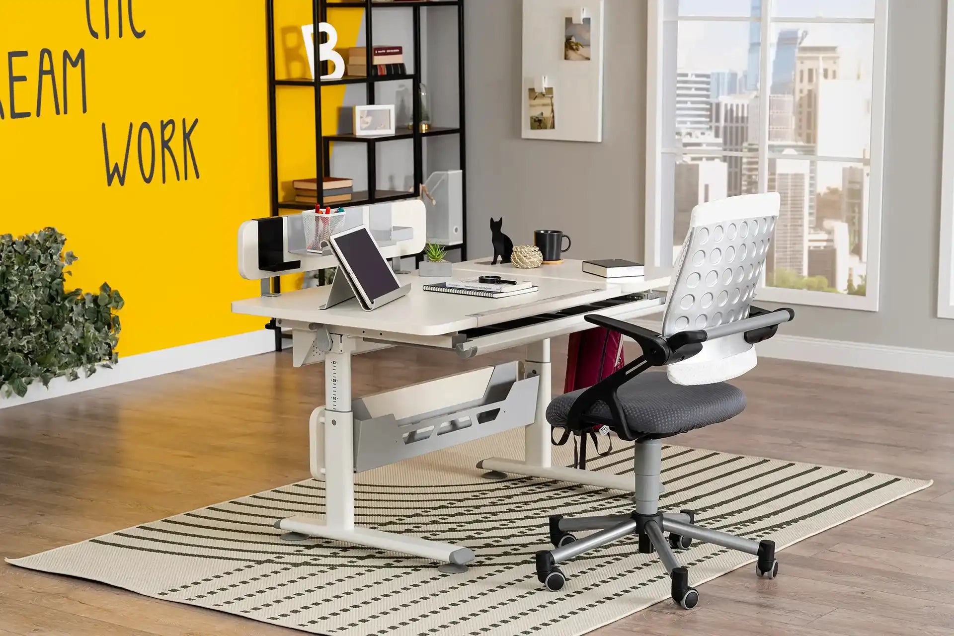 Vega Advanced Desk Set - Ecru / Gray