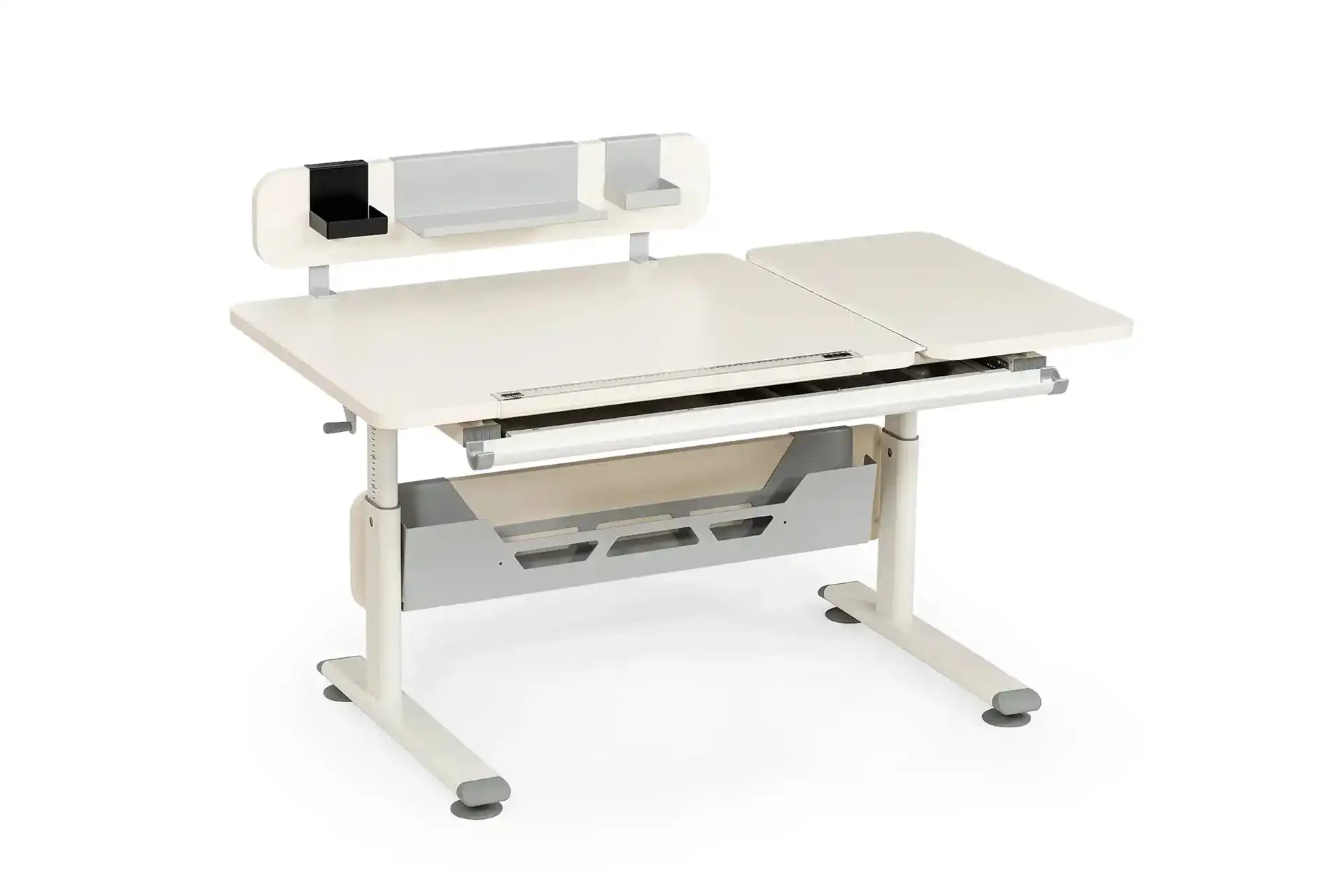 Vega Standard Desk - Ecru / Gray