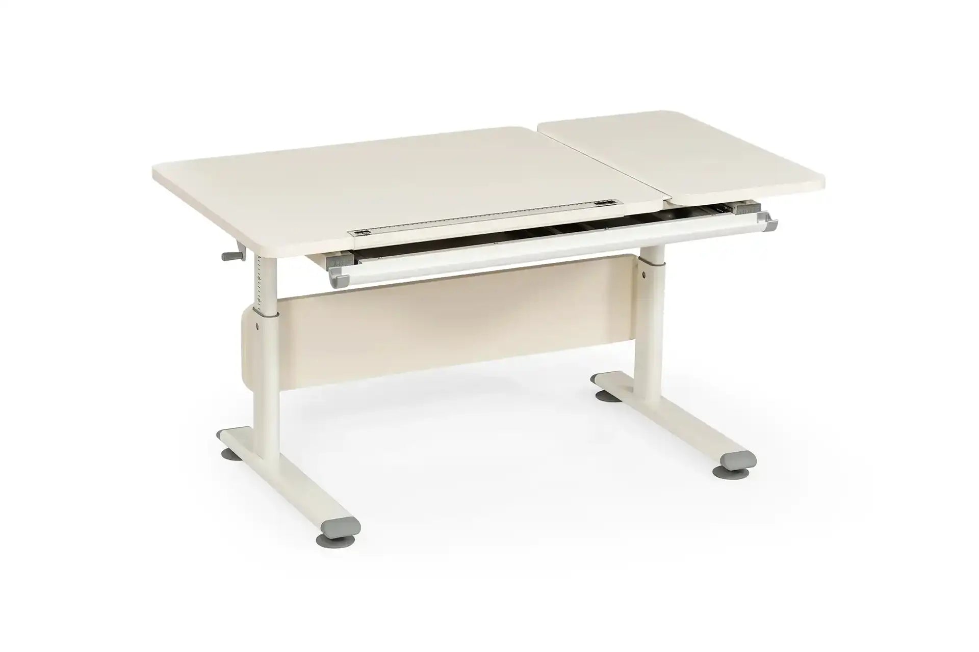Vega Simple Desk - Ecru / Gray
