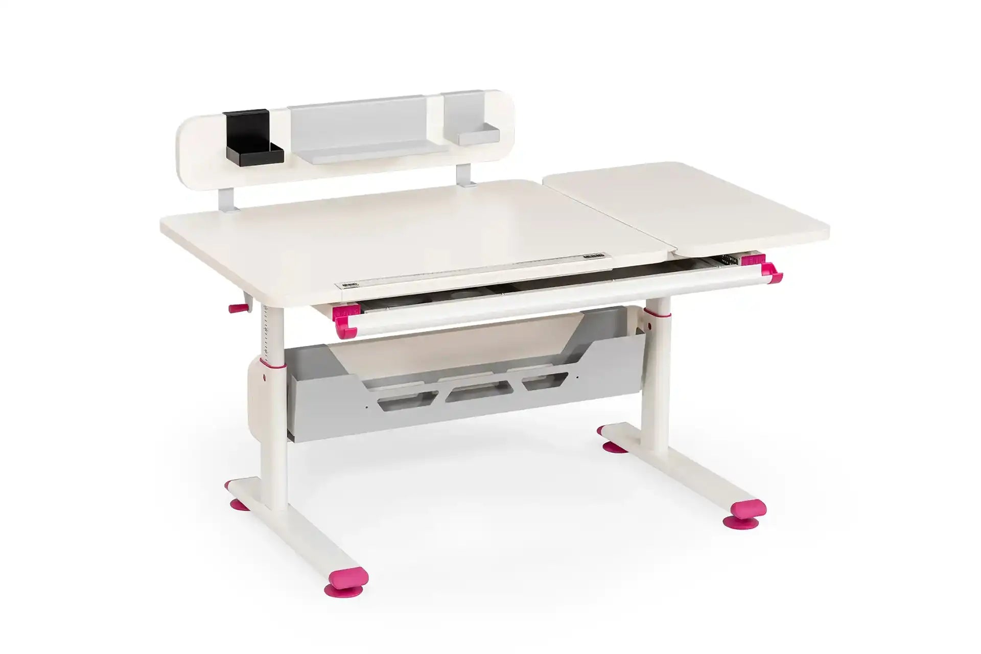 Vega Standard Desk - Ecru / Fuchsia