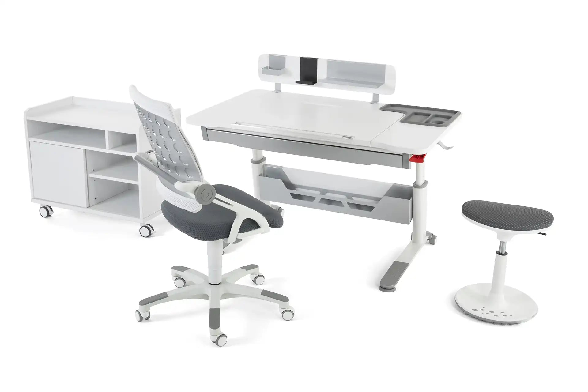 Sirius Premium Plus Desk Set - White / Gray