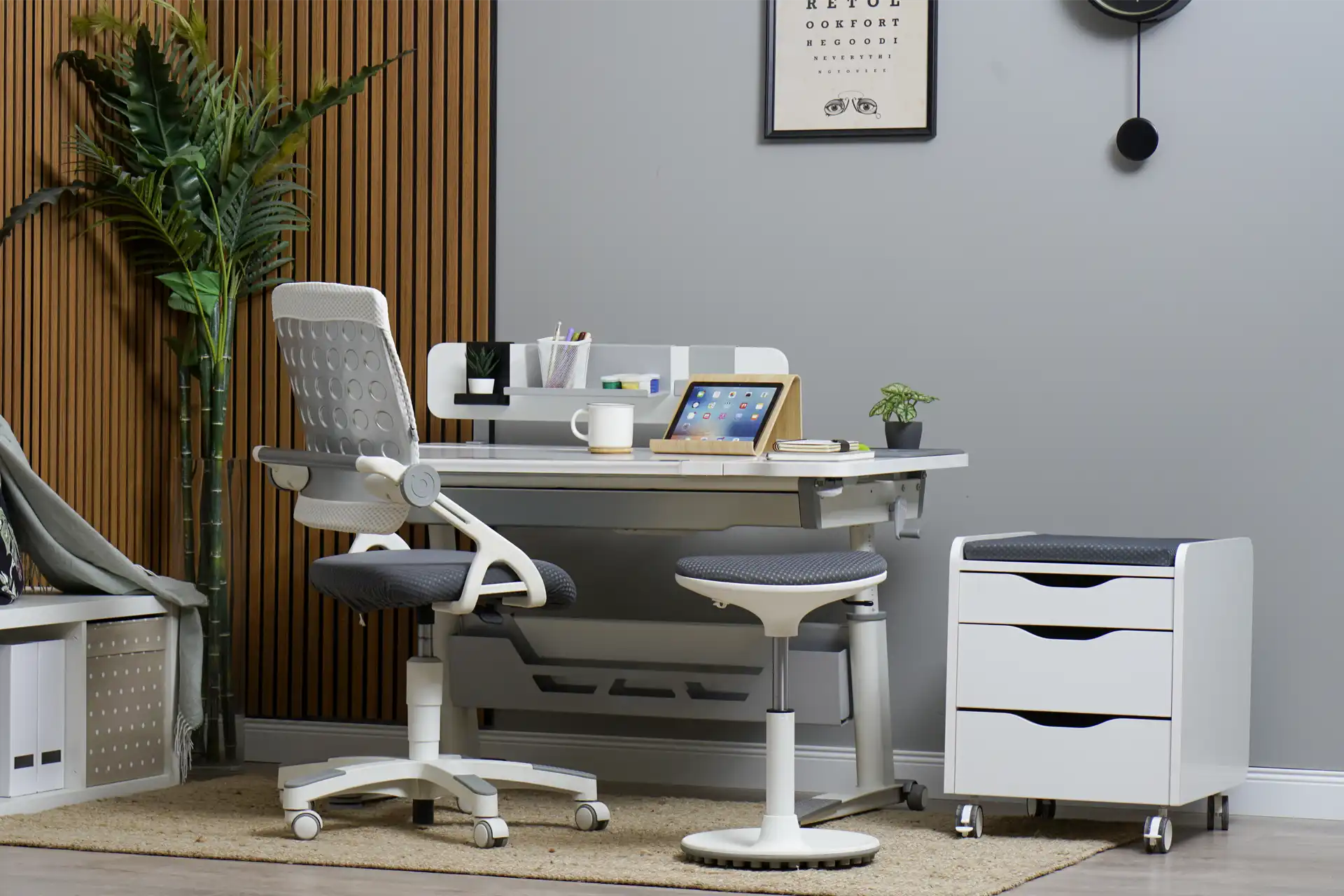 Sirius Premium Desk Set - White / Gray
