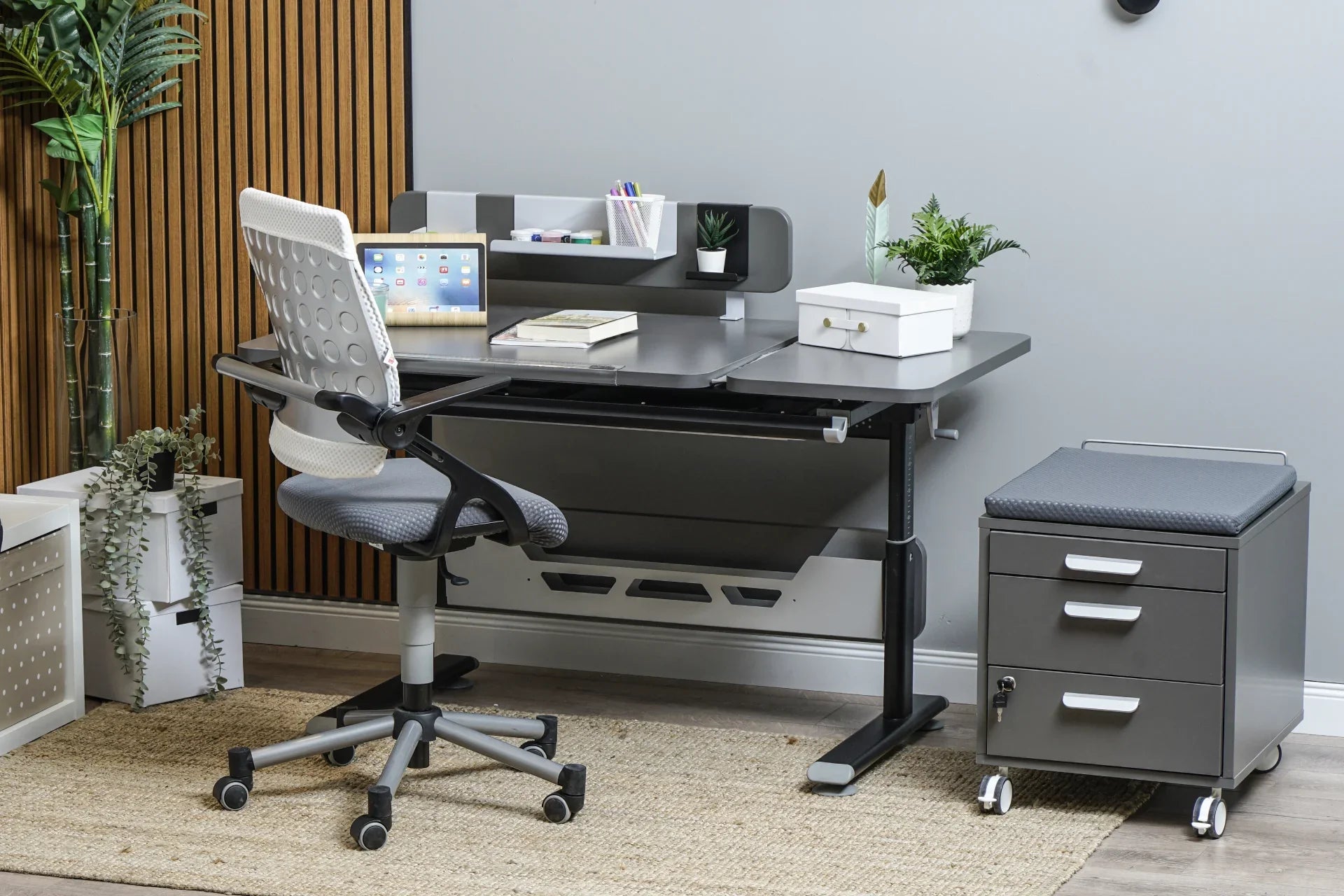 Vega Deluxe Desk Set - Anthracite / Gray