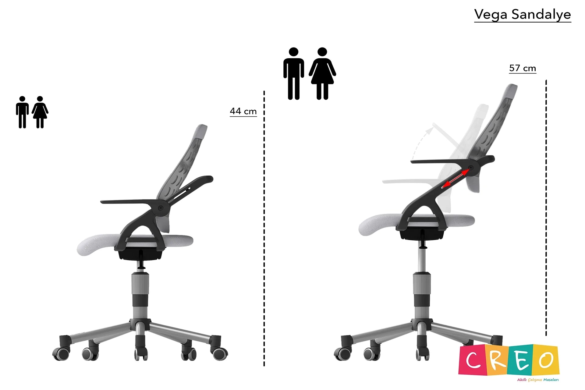 Vega Advanced Desk Set - Anthracite / Gray