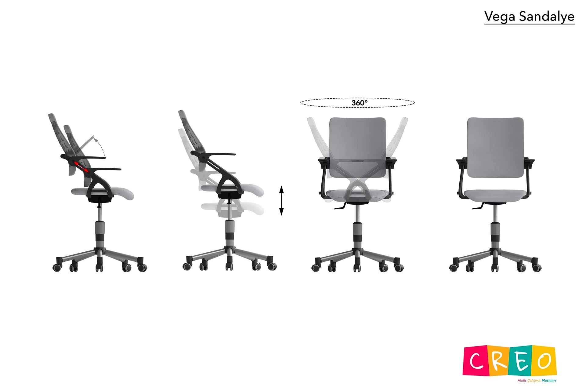 Vega Advanced Desk Set - Anthracite / Gray